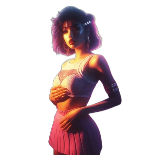 dress, creature, concept art, pixel art transparent PNG cut-out