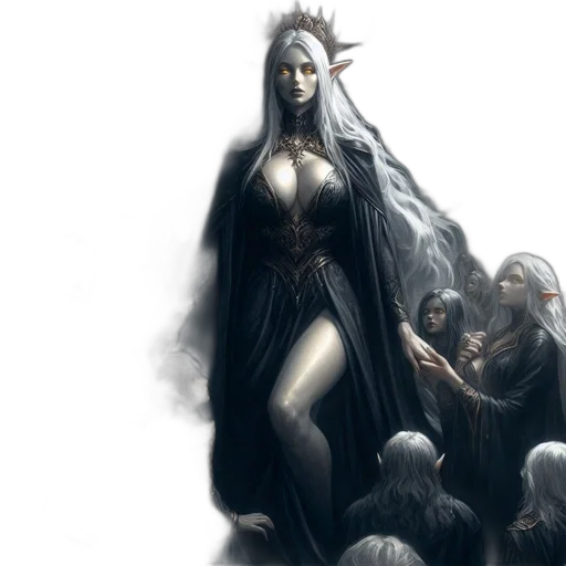 dress, fantasy art, concept art, comic book art transparent PNG cut-out