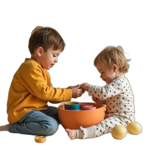 food, 3d render, kids, playing transparent PNG cut-out