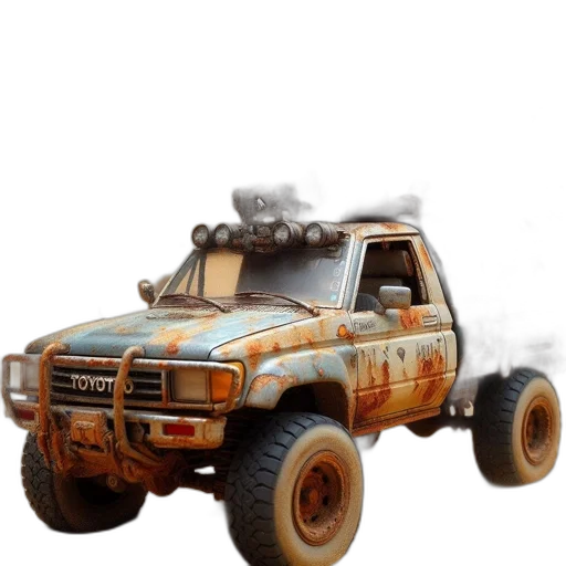 car, weapon, animal, concept art transparent PNG cut-out