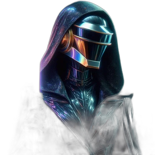 mask, robot, face, jacket transparent PNG cut-out