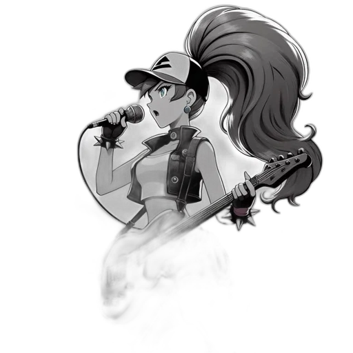 staff, hair, hat, weapon transparent PNG cut-out