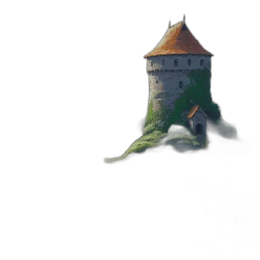 dragon, building, dress, crown transparent PNG cut-out
