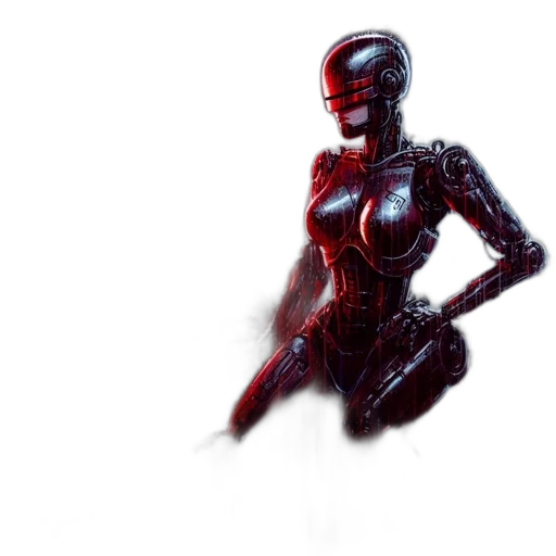 robot, dress, concept art, 3d render transparent PNG cut-out