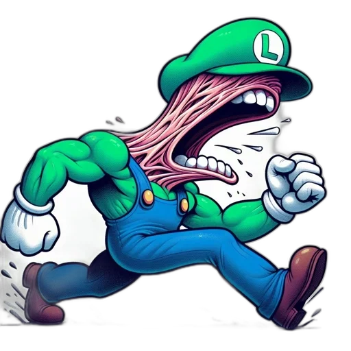 creature, hair, mask, weapon transparent PNG cut-out