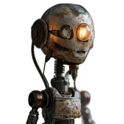 robot, staff, creature, weapon transparent PNG cut-out