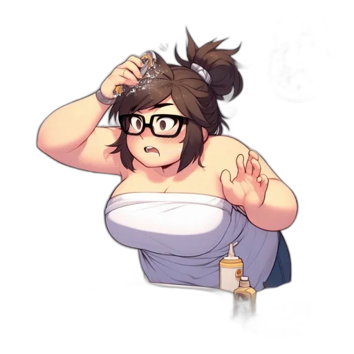 staff, dress, hair, food transparent PNG cut-out