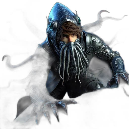 creature, mask, hair, concept art transparent PNG cut-out