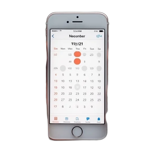apple, calendar, has, selected transparent PNG cut-out