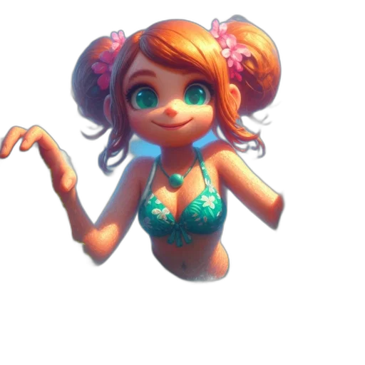 dress, creature, 3d render, concept art transparent PNG cut-out