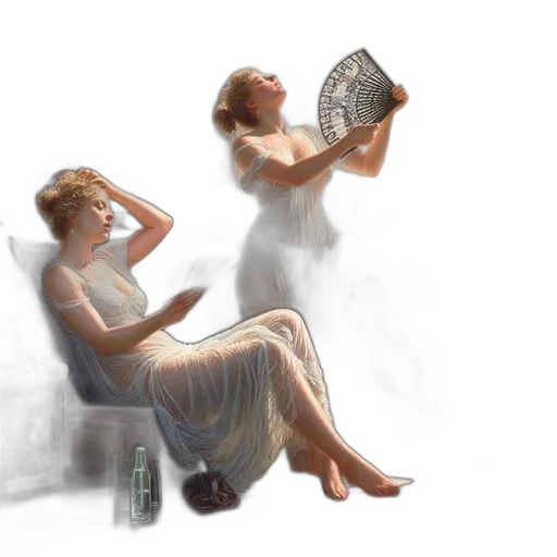 dress, furniture, concept art, oil painting transparent PNG cut-out