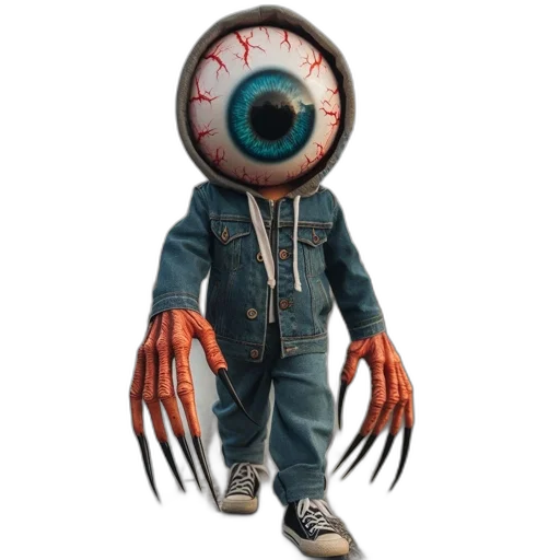 creature, robot, mask, jacket transparent PNG cut-out