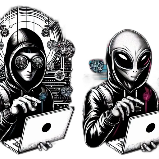 cyberpunk, comic book art, concept art, cartoon transparent PNG cut-out