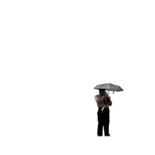 umbrella, staff, jacket, hat transparent PNG cut-out