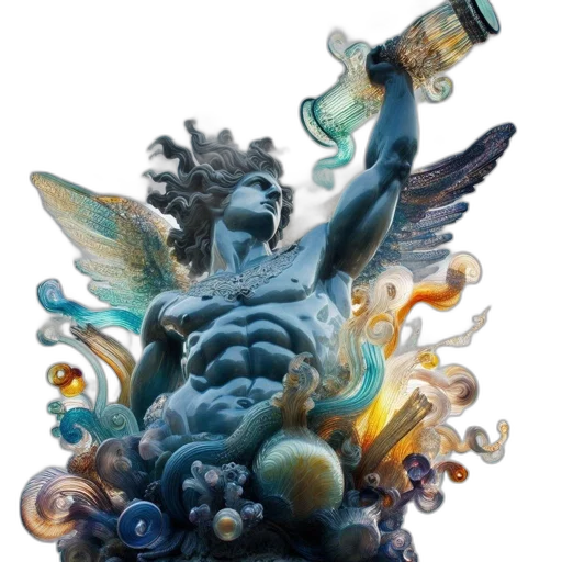 bottle, dragon, crown, jewelry transparent PNG cut-out