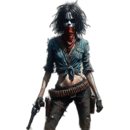 weapon, staff, jacket, creature transparent PNG cut-out