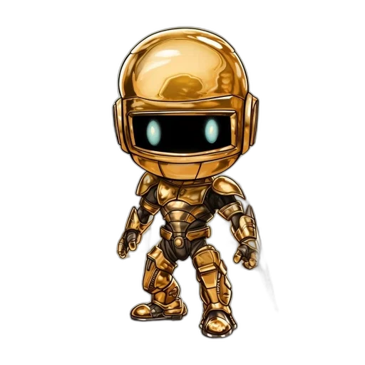 robot, concept art, 3d render, pixel art transparent PNG cut-out