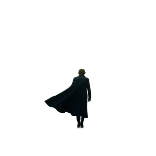 jacket, umbrella, hat, staff transparent PNG cut-out
