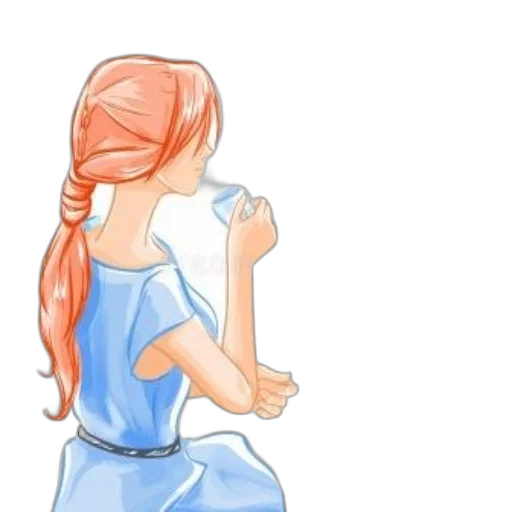 dress, bottle, hair, watercolor transparent PNG cut-out