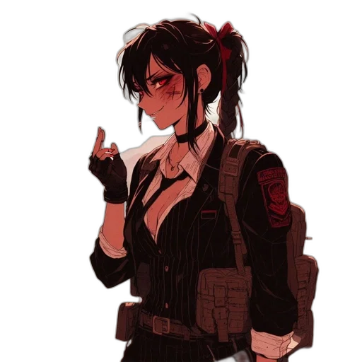 jacket, staff, weapon, cyberpunk transparent PNG cut-out