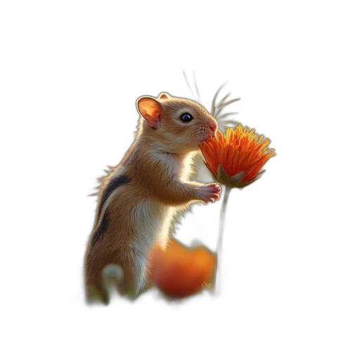 flower, animal, creature, staff transparent PNG cut-out