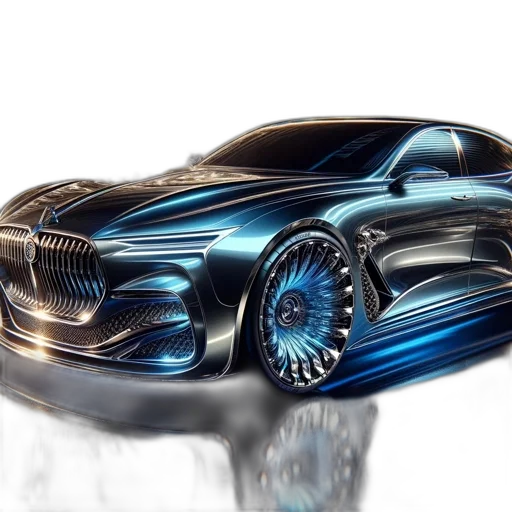 car, 3d render, concept art, photorealistic transparent PNG cut-out