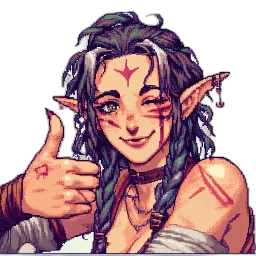 pixel art, fantasy art, concept art, comic book art transparent PNG cut-out