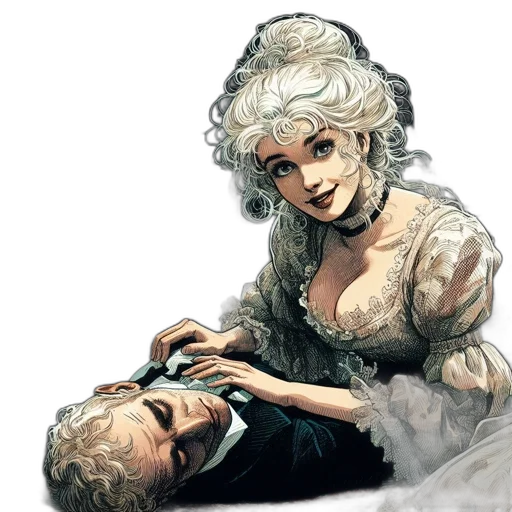 face, staff, hair, comic book art transparent PNG cut-out