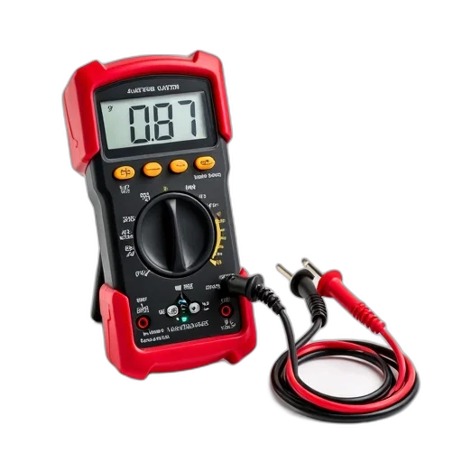 red, black, digital, multimeter transparent PNG cut-out