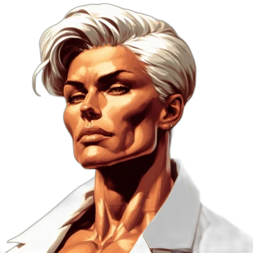 face, comic book art, concept art, pixel art transparent PNG cut-out