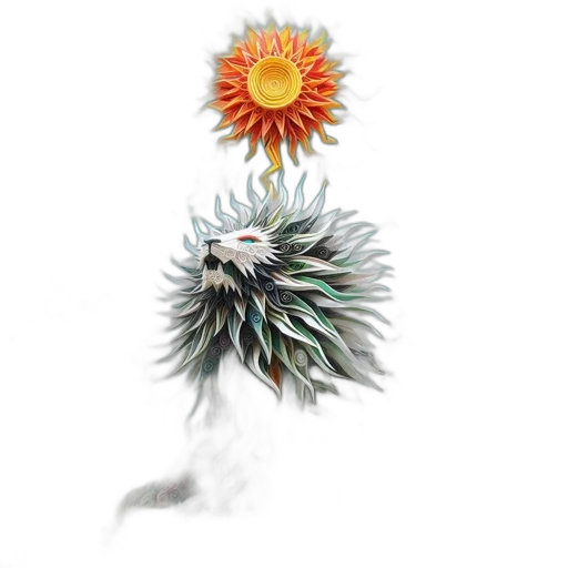 flower, crown, hair, staff transparent PNG cut-out