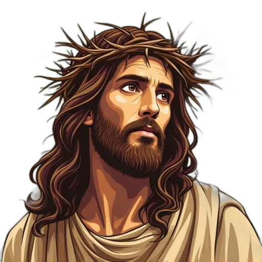 face, hair, crown, photorealistic transparent PNG cut-out