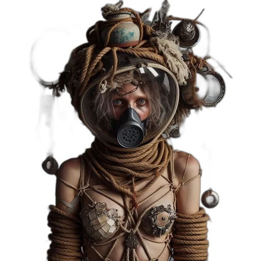mask, robot, face, dress transparent PNG cut-out