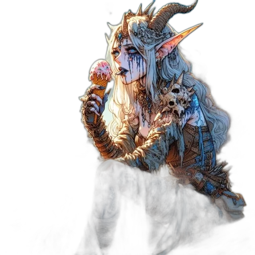 dragon, creature, staff, mask transparent PNG cut-out