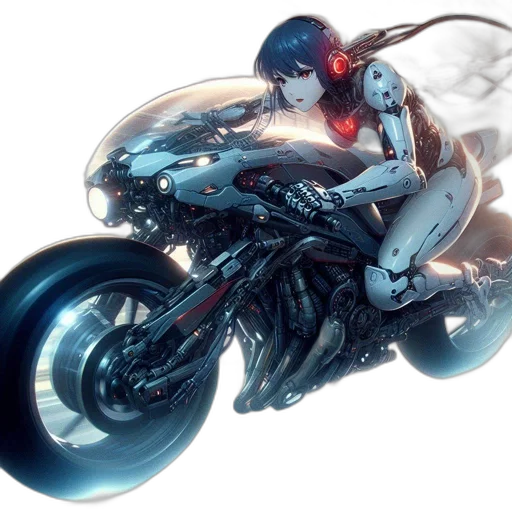 robot, concept art, cyberpunk, comic book art transparent PNG cut-out