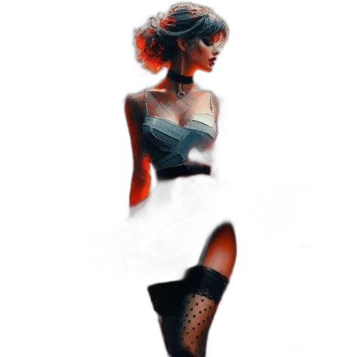 dress, umbrella, concept art, photorealistic transparent PNG cut-out