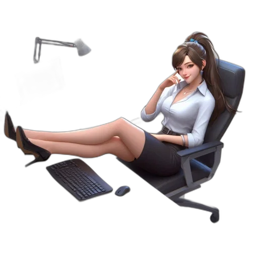 staff, furniture, concept art, 3d render transparent PNG cut-out