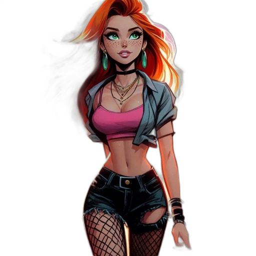 comic book art, concept art, cartoon, fantasy art transparent PNG cut-out