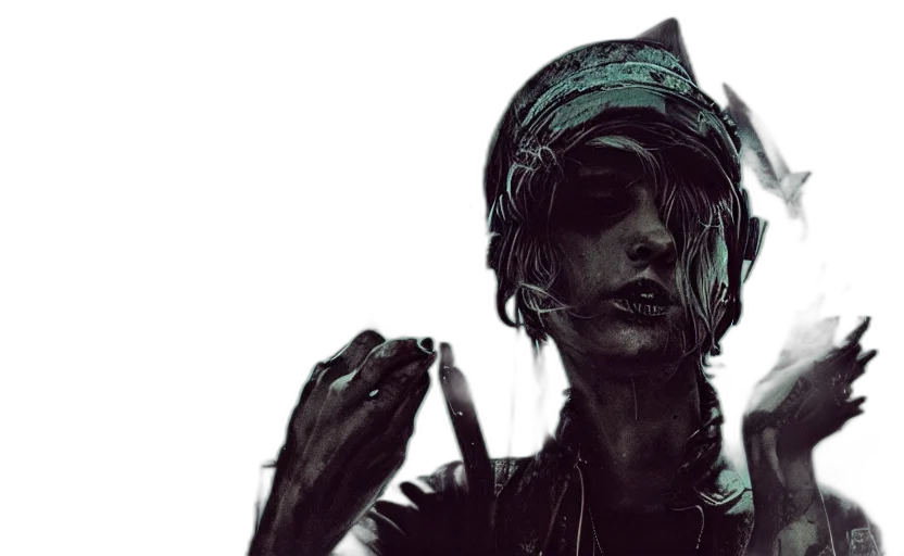 face, mask, hat, jacket transparent PNG cut-out