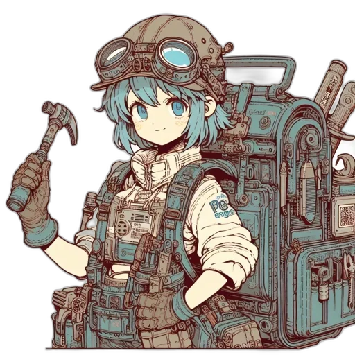 weapon, robot, staff, animal transparent PNG cut-out