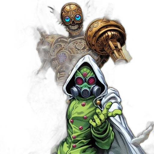 mask, concept art, comic book art, fantasy art transparent PNG cut-out