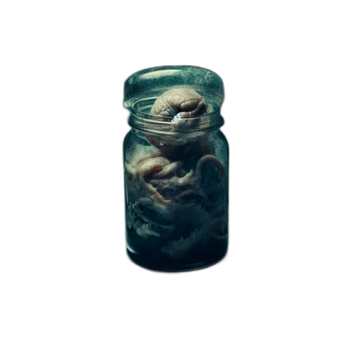 bottle, creature, mask, face transparent PNG cut-out