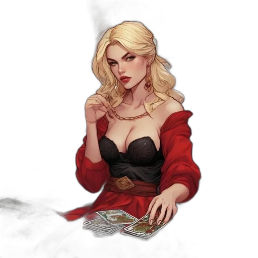 dress, fantasy art, concept art, comic book art transparent PNG cut-out