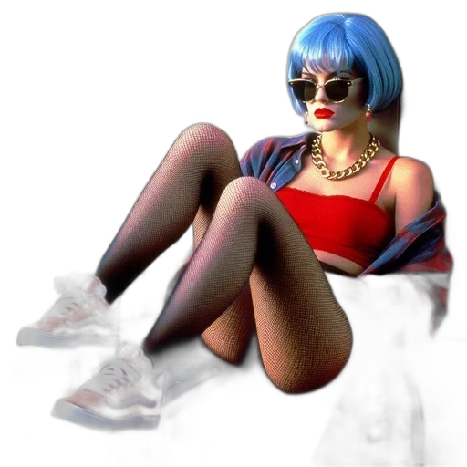 shoes, robot, jewelry, vaporwave transparent PNG cut-out