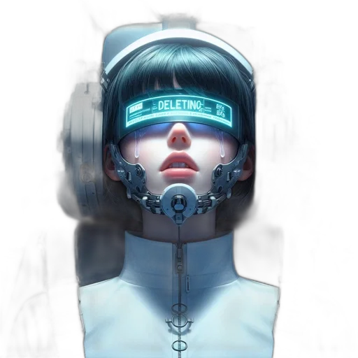 robot, mask, face, cyberpunk transparent PNG cut-out