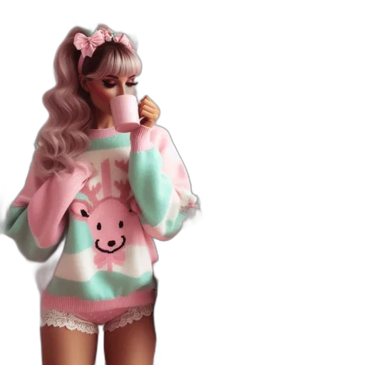 jacket, 3d render, vaporwave, concept art transparent PNG cut-out