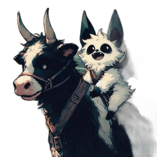 animal, staff, concept art, fantasy art transparent PNG cut-out