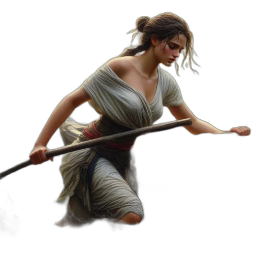 sword, staff, weapon, fantasy art transparent PNG cut-out