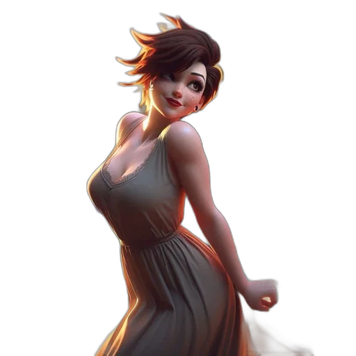dress, staff, face, concept art transparent PNG cut-out