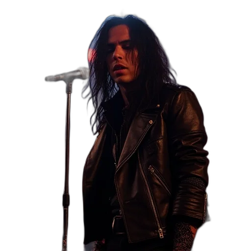 jacket, creature, hair, weapon transparent PNG cut-out